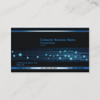 Modern Computer Business Business Card by zlatkocro at Zazzle