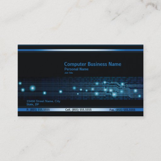 Customizable Computer Business Business Card
