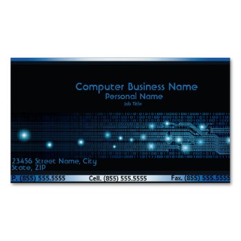 Modern Computer Business Business Card Magnet by zlatkocro at Zazzle