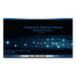 Modern Computer Business Card Magnet