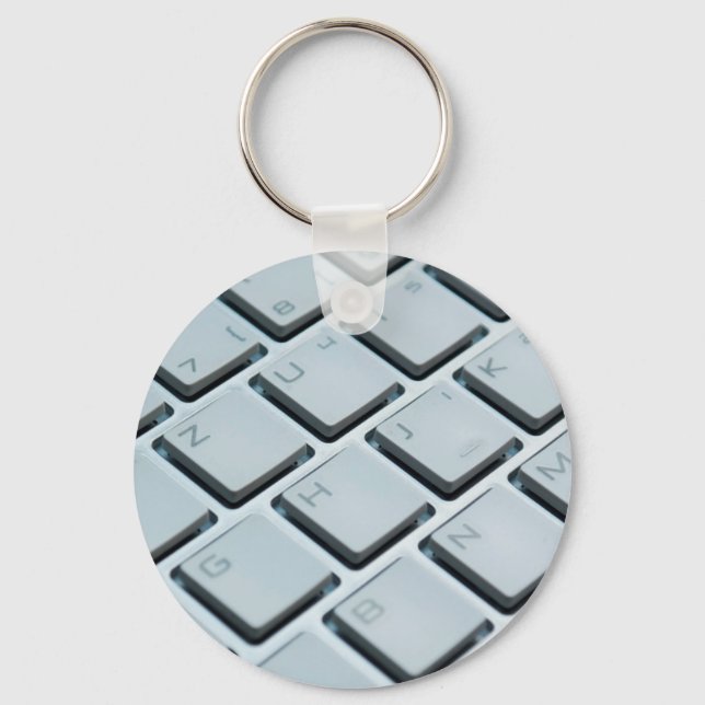 Modern Computer Keyboard Keys Keychain (Front)