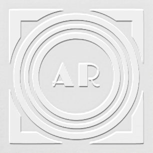 Modern Concentric Ring Monogram Embosser