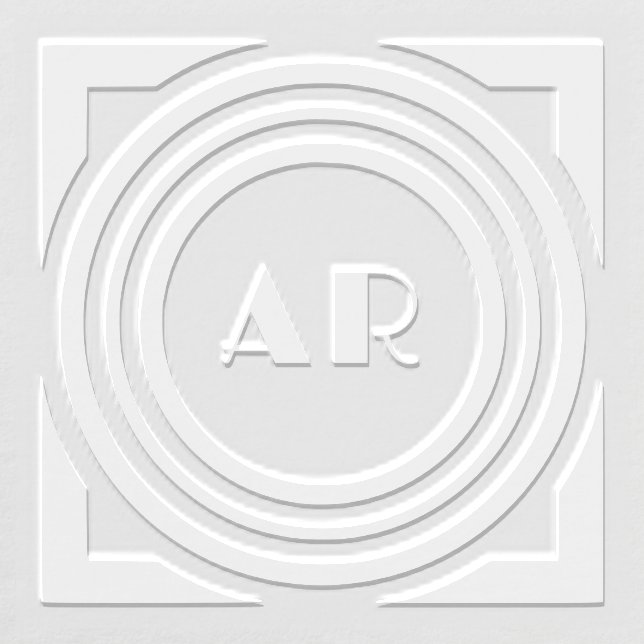 Modern Concentric Ring Monogram Embosser (Design)