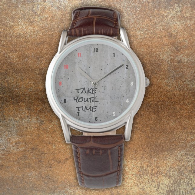 Modern Concrete, Black, White, Red Watch (Creator Uploaded)
