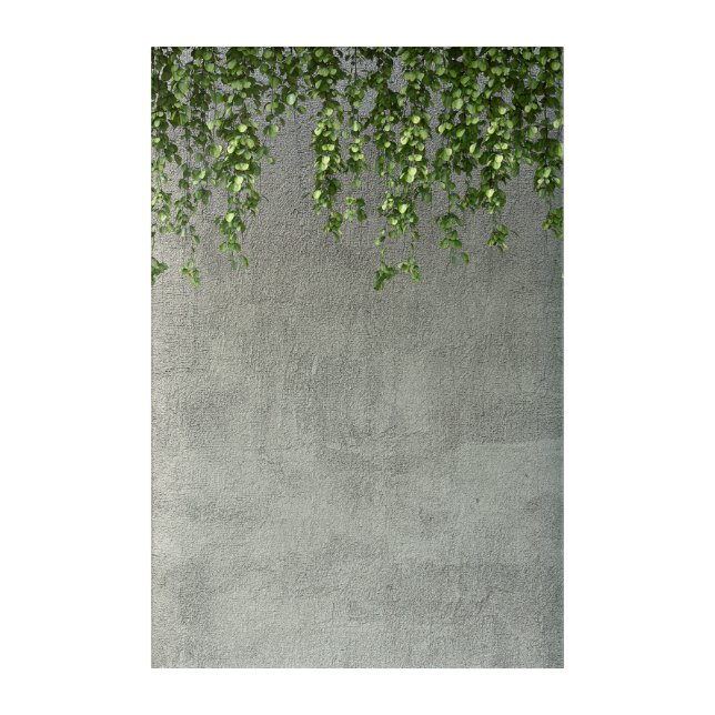 Modern Concrete & Vine Acrylic Wall Art (Front)