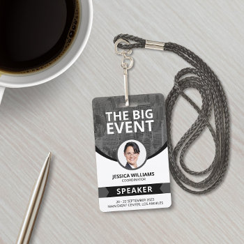 Modern Conference Event Guest Speaker Id Badge by J32Teez at Zazzle