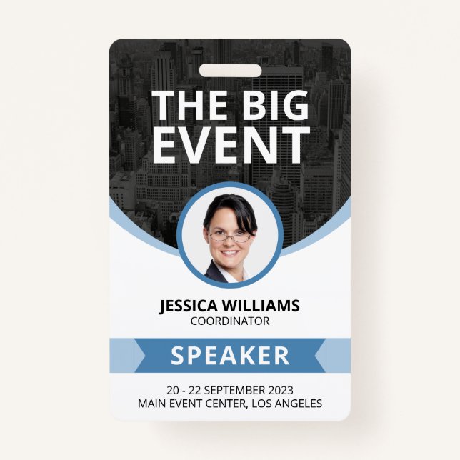 Modern Conference Event Guest Speaker ID Badge (Front)