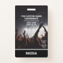 Modern Conference Media Access Pass QR Code Custom Badge