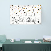 Modern Confetti Dots Bridal Shower Banner (Tradeshow)