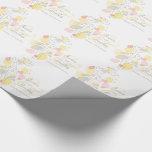Modern confetti flower petals custom wedding wrap wrapping paper<br><div class="desc">Pretty wedding wrapping paper ideal for wrapping a very special gift to the newly weds or for wrapping wedding favors. Simple modern coral orange, yellow, and warm grey flower outline and graphic petals wedding gift wrap paper. Customize with bride and grooms name and wedding date. Uniquely designed by Sarah Trett....</div>