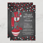 Modern Confetti Kitchen Bridal Shower Invitations (Front/Back)