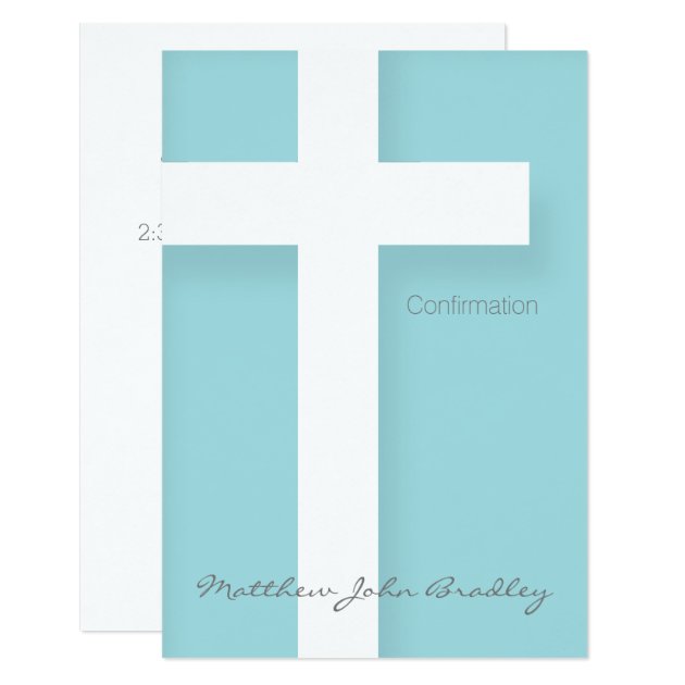 Modern Confirmation Invitation Choose Your Color 2