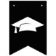 Modern Congrats Grad Black and White Graduation Bunting Flags | Zazzle