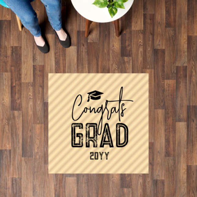 Modern Congrats Grad Graduation 2025 Floor Decals (Floor)