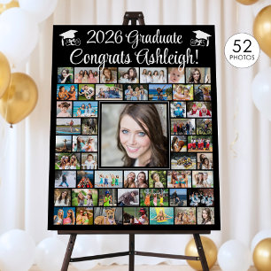 Modern Congrats Graduate 52 Photo Collage Foam Board