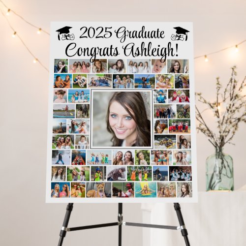 Modern Congrats Graduate 52 Photo Collage White