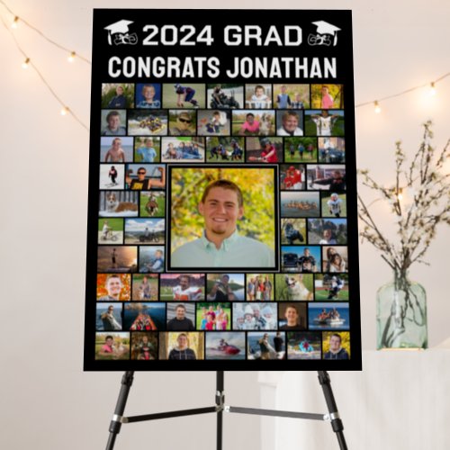 Modern Congrats Graduate 59 Photo Collage Foam Board
