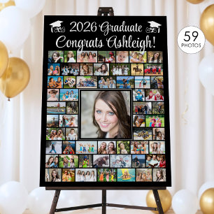 Modern Congrats Graduate 59 Photo Collage Foam Board