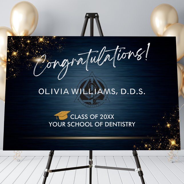 Modern Congratulations Dental Graduate DDS DMD Foam Board (Creator Uploaded)