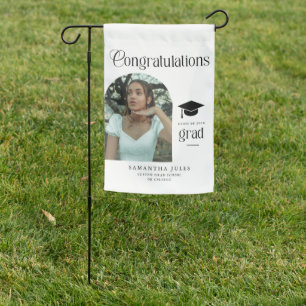 Modern Congratulations Grad Photo Graduation Arch Garden Flag