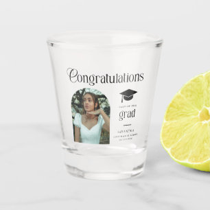 Modern Congratulations Grad Photo Graduation Arch Shot Glass