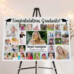 Modern Congratulations Graduate 31 Photo Collage Foam Board