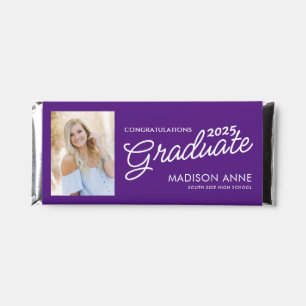 Modern Congratulations Graduate Script Photo Hershey Bar Favors
