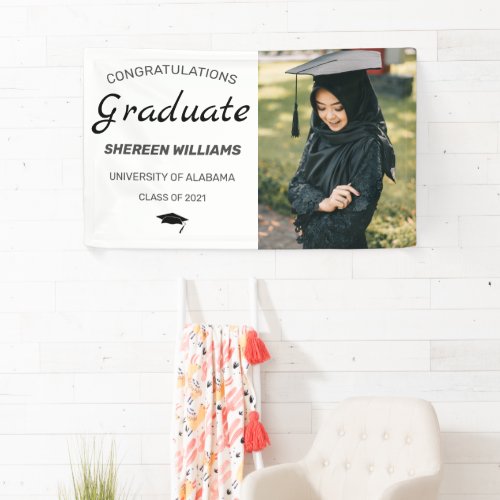 Modern Congratulations Graduation Photo Banner