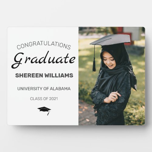 Modern Congratulations Graduation Photo Plaque