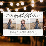Modern Congratulations Graduation Script 3 Photo  Banner<br><div class="desc">Modern Congratulations Graduation 3 Photo Script Banner</div>