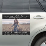 Modern Congratulations Graduation Script Photo  Car Magnet<br><div class="desc">Modern Congratulations Graduation Script Photo Car Magnet</div>