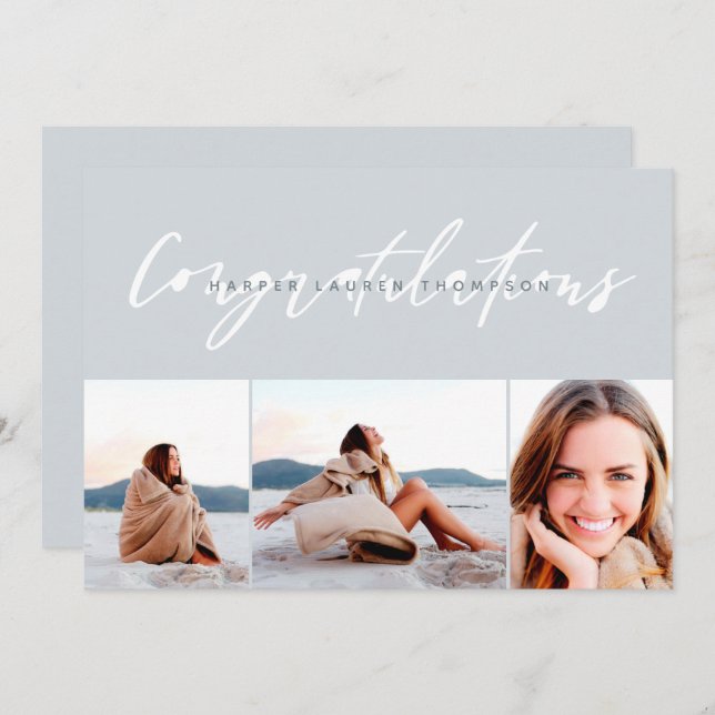 MODERN CONGRATULATIONS INVITATION (Front/Back)