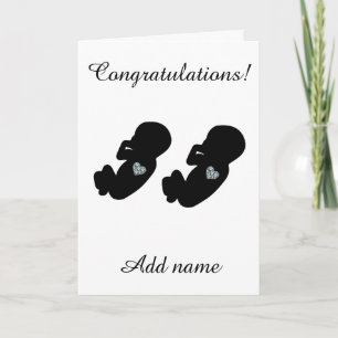 Modern Congratulations on the birth of your twins Card