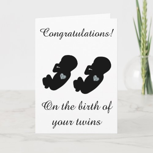 Modern Congratulations on the birth of your twins Card