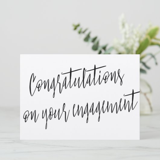 Modern "Congratulations on your engagement" (Standing Front)