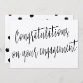 Modern "Congratulations on your engagement" (Front/Back)