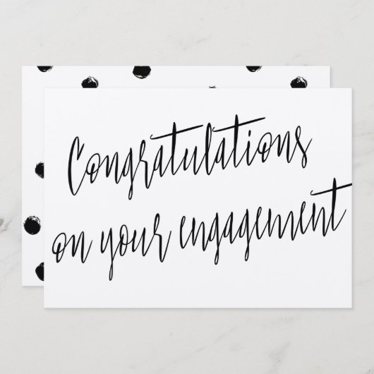 Modern "Congratulations on your engagement" (Front/Back)