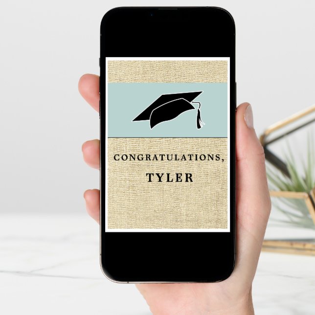 Modern Congratulations Rustic Graduation Card (Front Digital)