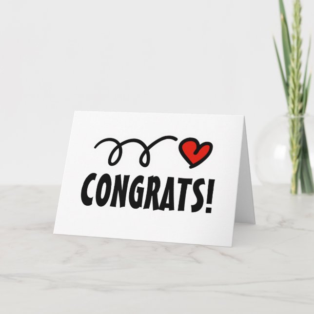 Modern congratulations wedding Greeting Card (Front)