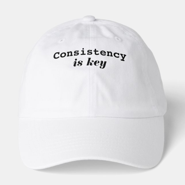 Modern Consistency Is Key Motivational Typography  Hat (Front)