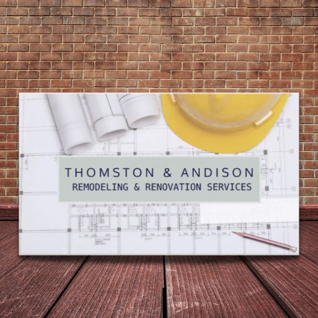Modern Construction Architect Builder Contractor Business Card (Modern Construction Architect Builder Contractor Business Card)