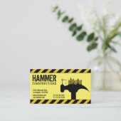 Modern Construction Builder Contractor Business Card (Standing Front)