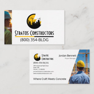 Modern Construction  Business Card