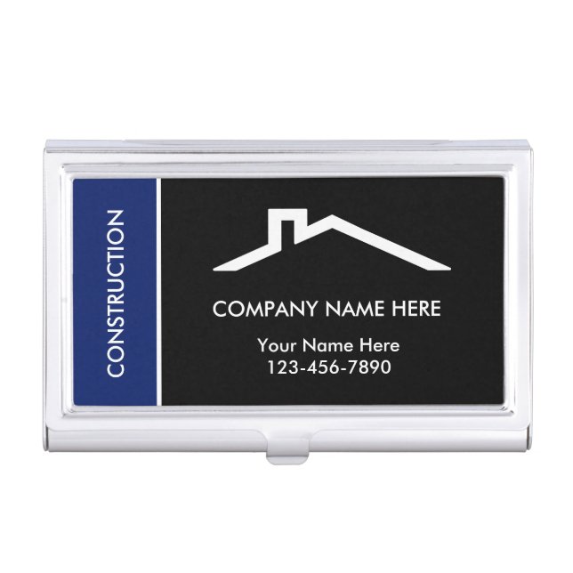 Modern Construction Business Card Cases (Front)