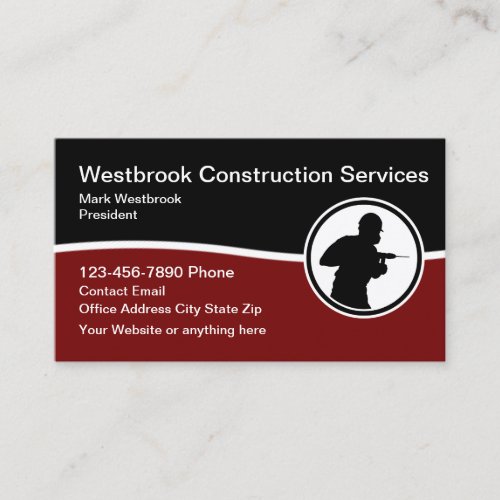 Modern Construction Business Cards Design 2