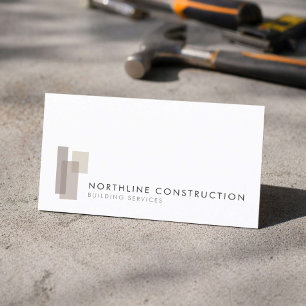 Modern Construction Company Logo Business Card