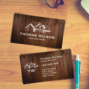 Modern Construction Handyman Carpenter Tools Busin Business Card