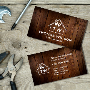 Modern Construction Handyman Carpenter Tools Busin Business Card