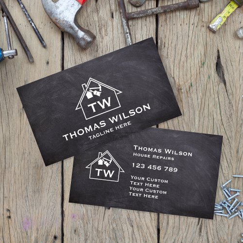 Modern Construction Handyman Carpenter Tools Busin Business Card