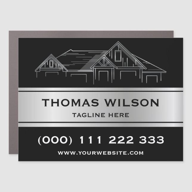 Modern Construction Handyman Carpenter Tools Busin Car Magnet (Front)